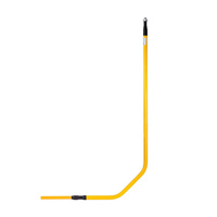 Przyłącze gazu stalowe z rury preizolowanej, PE25 x półśrubunek 3/4"-pod kurek DN15, L=500xH=1500 