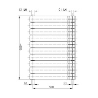 Grzejnik żeberkowy GAVIA 50 PLUS aluminium, podłączenie boczne 575 x 805 mm, kolor grafit, moc 1173.3 W